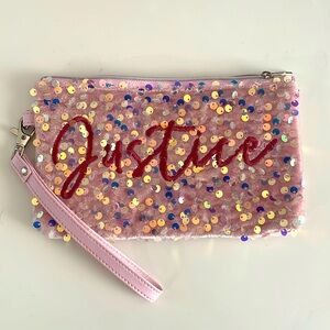 Justice Pink Sparkly Wristlet